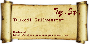 Tyukodi Szilveszter névjegykártya